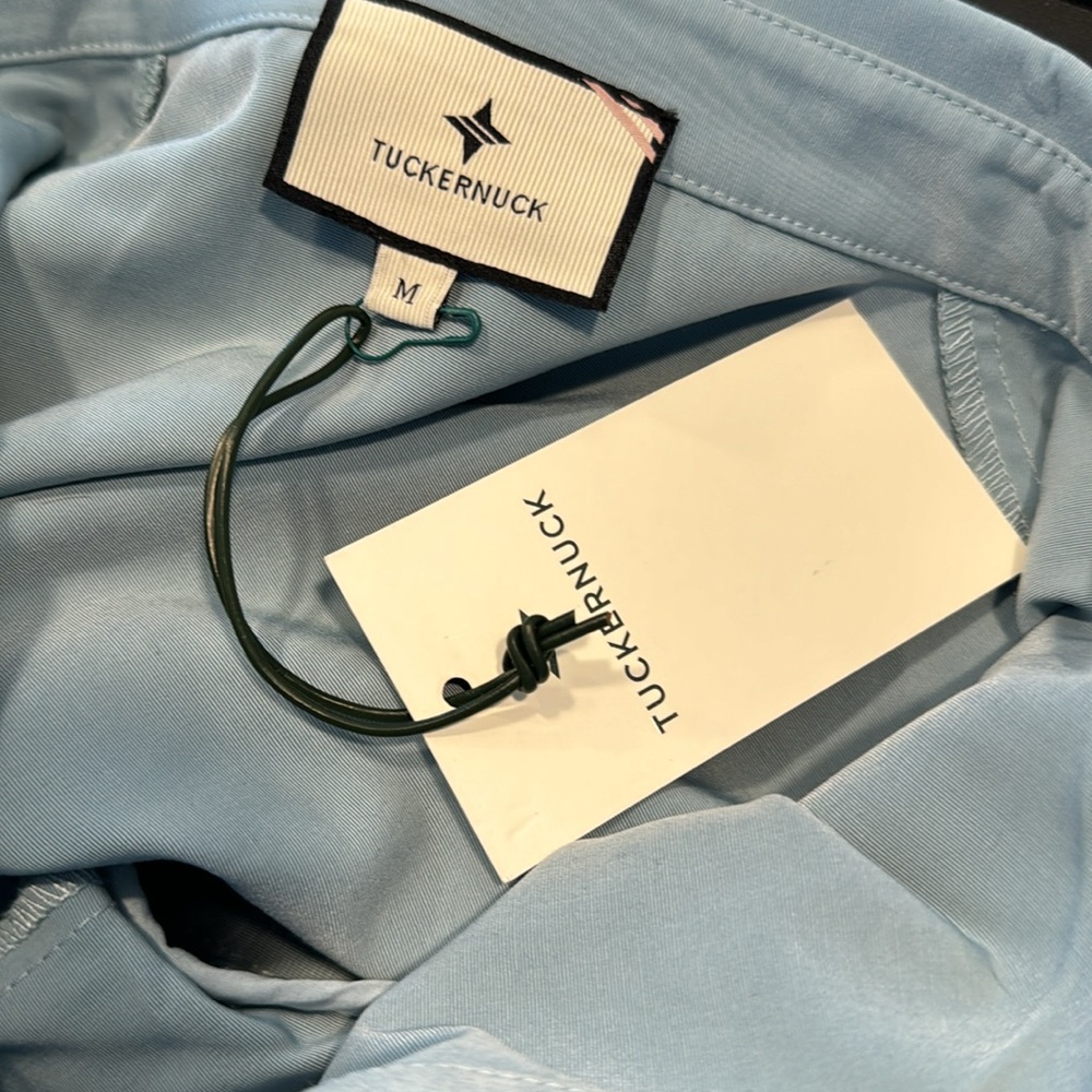 Tuckernuck Pale Blue Belted Midi Shirt Dress - Picture 9 of 10